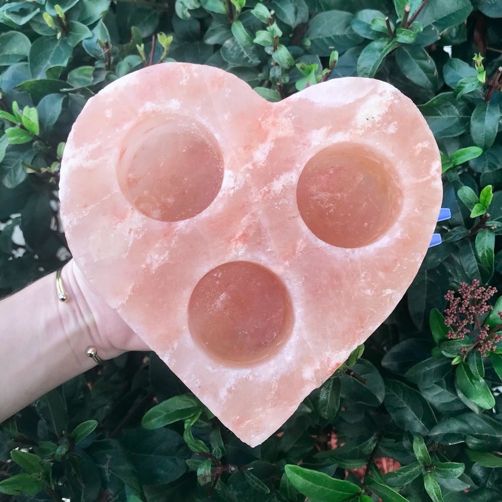 Lg. Himalayan Salt Candle Holder💕